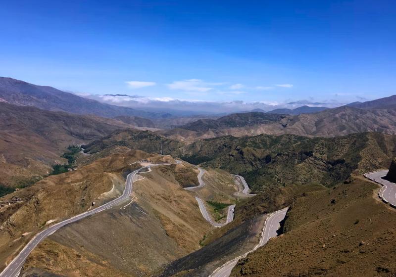 Tizi n'Tichka prechod cez hory v Maroku.