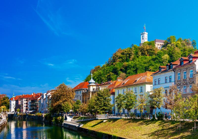 Ľubľanský hrad, centrum a nábrežie, Slovinsko