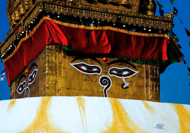 Stupa v Kathamandu. Nepál. Foto: unspalsh.com